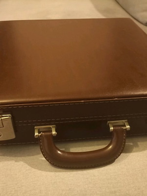 Authentic leather suitcase with luxury XL photo album 40 pages like new
