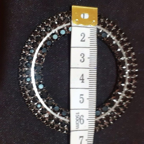 Swarovski belt buckle black new
