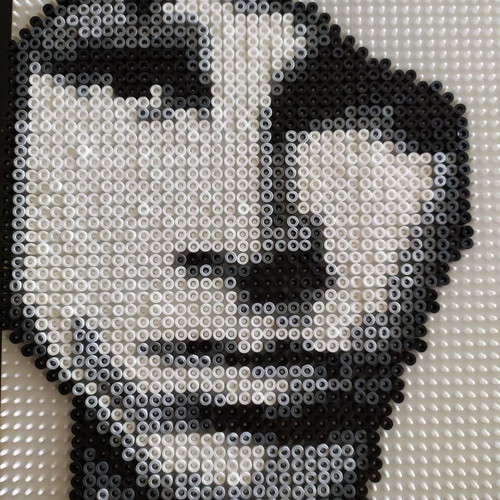 Handmade Jim Morrison Portrait black and white, new