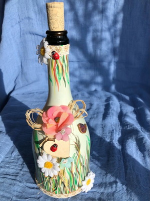 Handmade Easter bottle new