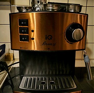 IQ BR Μηχανή Espresso 850W Πίεσης 15bar Χάλκινη