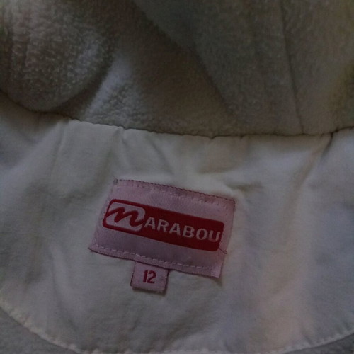Girls' hooded jacket for 12 years like new, white