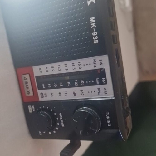 Portable radio and speaker with flashlight and USB, new