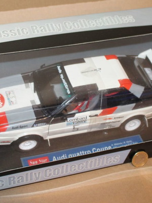 Audi Quattro Coupe 1981 Lombard RAC Rally μεταλλική μινιατούρα 1:18 καινούργιο