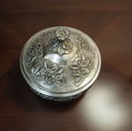 Silver-plated vintage fondue bowl