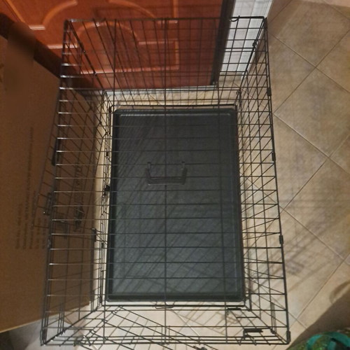 Crate for large dogs metal black, new