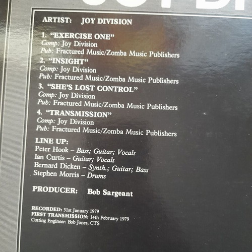 Joy Division The Peel Sessions vinyl record used, pop