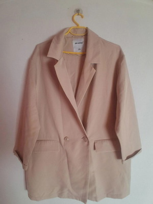 Pink Woman beige mid-length coat like new, size M