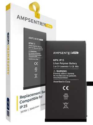 AmpSentrix Pro Replacement Battery for iPhone 15 new