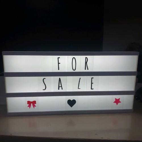 Cinema light box like new, large size 37x18
