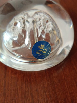Crystal paperweight with ram design, new