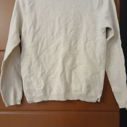 Zara Basic knitted cardigan with gold buttons like new, beige
