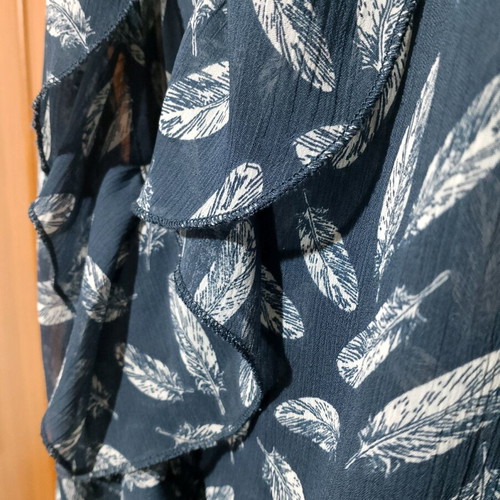 Atmosphere transparent top like new, blue multicolor, size S
