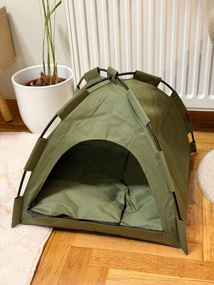 Pet bed house tent for dog and cat new, with cushion 40x40