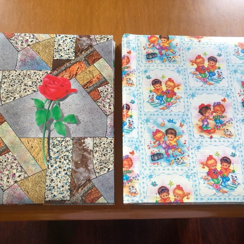 Classic photo albums new, 2 pieces with spiral and sticky surface