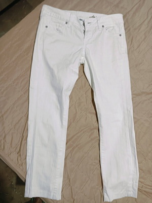 Mango pants used, white, small ankle length