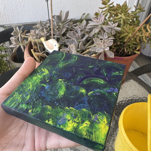 Mini canvas handmade painting