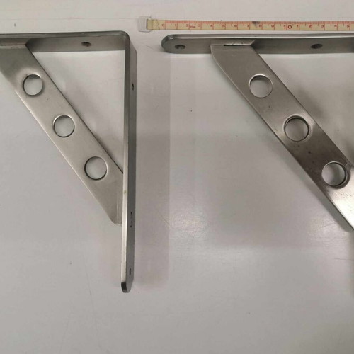 Inox shelf brackets set 17cm x 20cm like new heavy duty