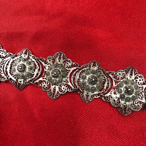 Silver filigree bracelet used, 19th century