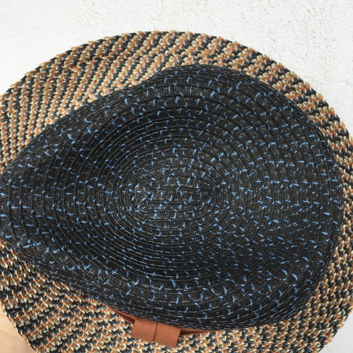 Summer fedora hat paper new, one size, blue and colorful
