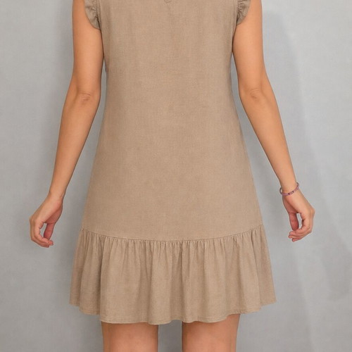 Dress used, women's size M, gray and beige