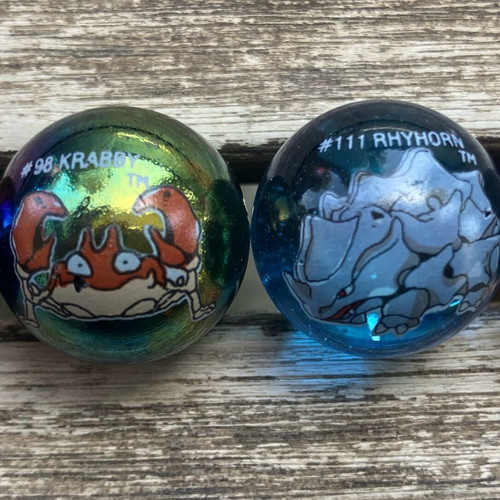 Pokemon collectible marbles used, set of 8