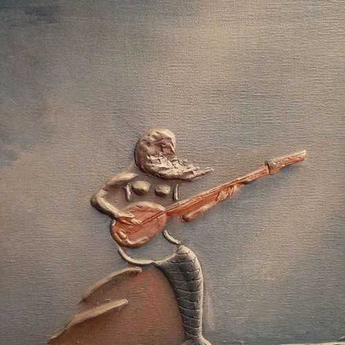 Mermaid painting new with 3D technique on canvas