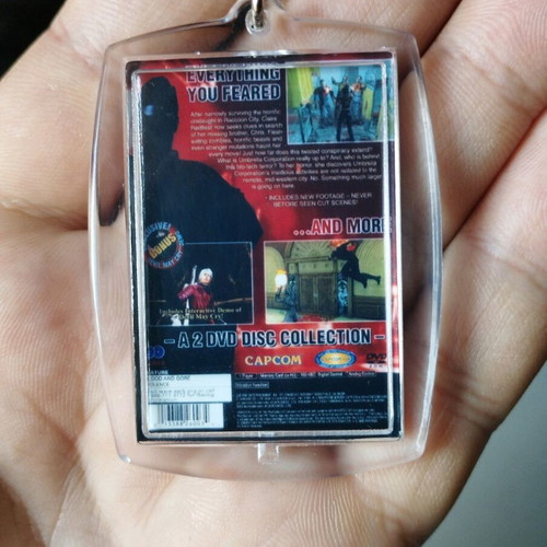 Resident Evil Code Veronica PS2 keychain new