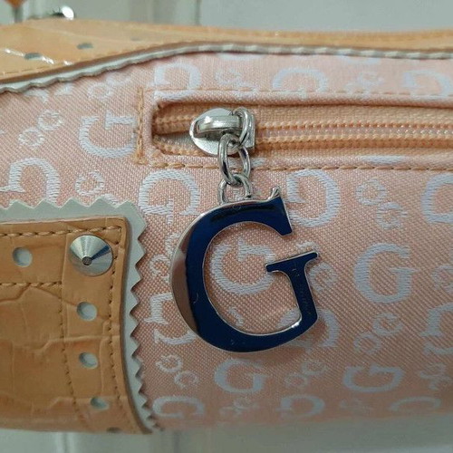 Guess vintage cloth barrel shoulder bag new orange