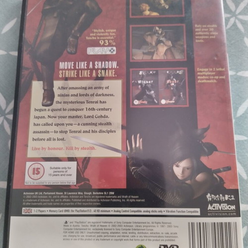 Tenchu Wrath of Heaven PS2 game like new