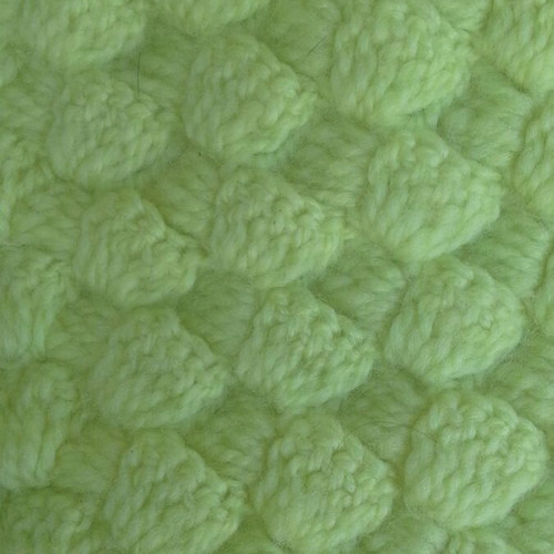 Handmade knitted blanket lemon color