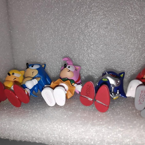 Sonic the Hedgehog figure set of 6, like new, SEGA