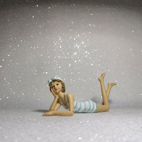 Bathing girl used, decorative fragile resin figure