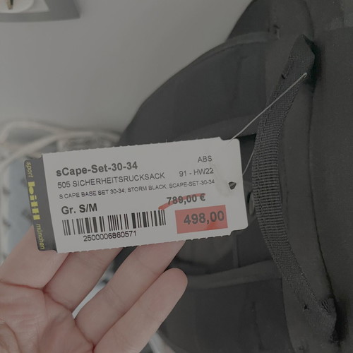 ABS sCape Avalanche Backpack New, 30-34L, Size S/M, Airbag