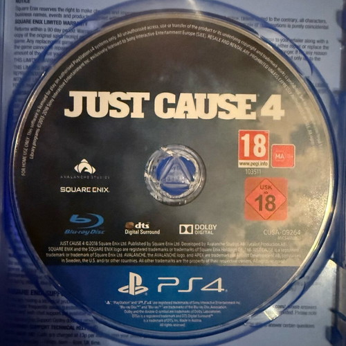 Just Cause 4 PS4 like new