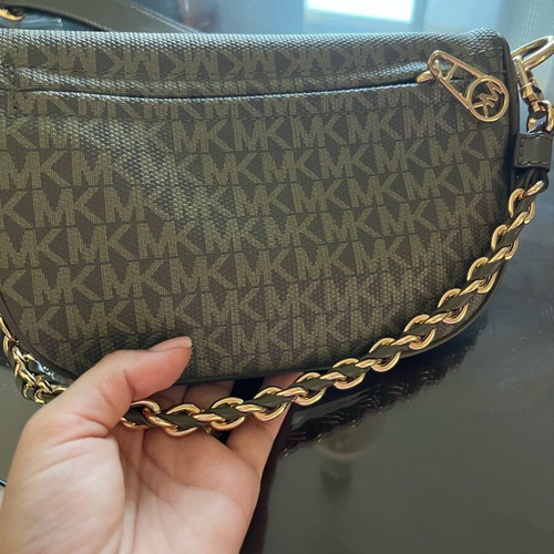 Michael Kors waist bag with chain lightly used, green