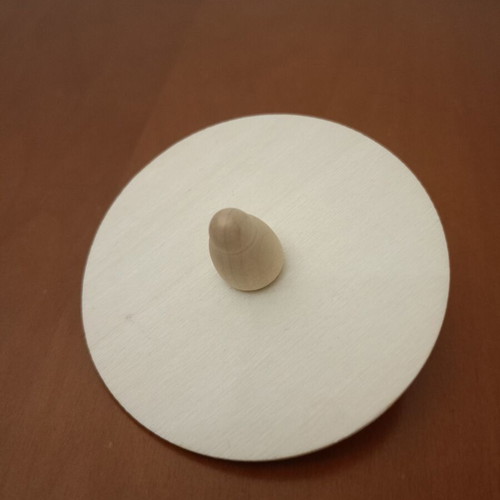 Traditional wooden spinning top set like new, 2 pieces