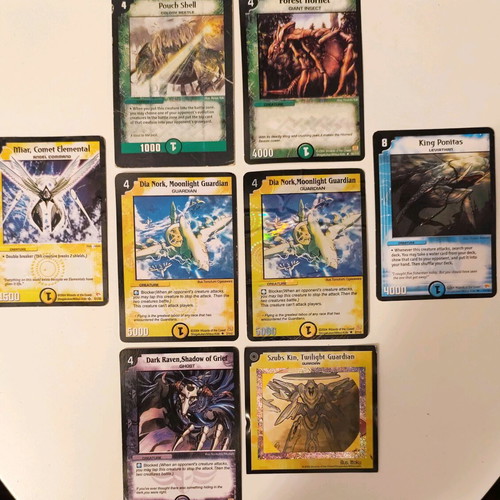 Vintage Duel Masters collectible cards used, pack of 8