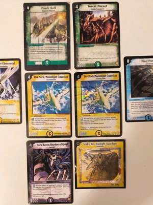 Vintage Duel Masters collectible cards used, pack of 8