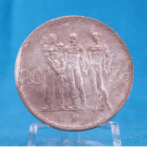 Czechoslovakia silver coin 20 koruny 1933 like new