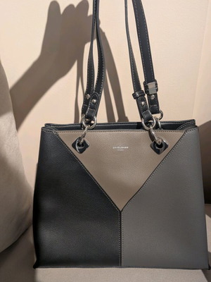 David Jones Tote Bag like new, black and brown