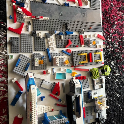 Various vehicles and parts from compatible blocks used