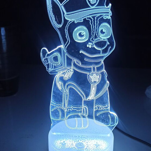 Paw Patrol Kids Lamp like new with color-changing touch button