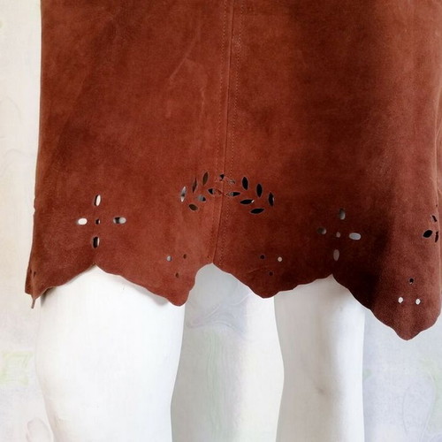 Hennes leather dress sleeveless with cutout decoration, like new, size 36