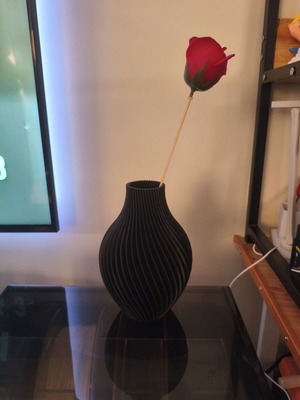 Spiral βάζο με φαρδύ άνοιγμα λαιμού από εκτύπωση 3D, 17,5 εκ.