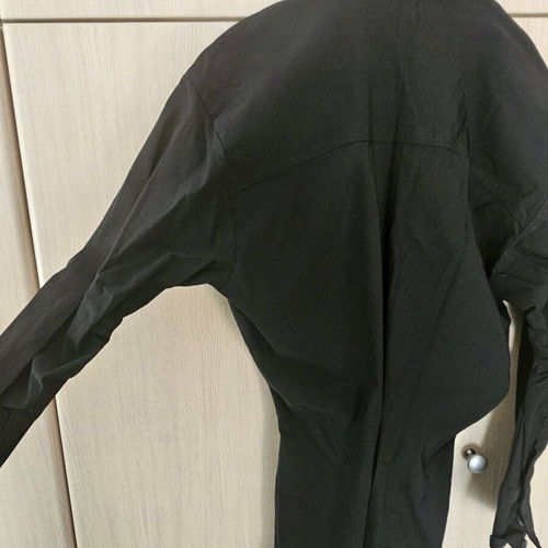 Zara black slim fitted shirt-style dress like new, size small