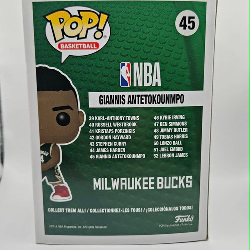 Funko Pop Basketball Giannis Antetokounmpo No.45 used