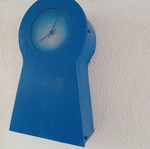 Clock with cabinet used, dimensions 45x27x14 cm