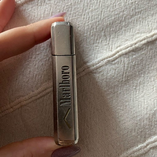 Marlboro silver metal lighter case used