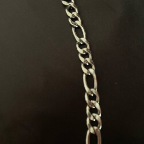 Thick steel chain new silver